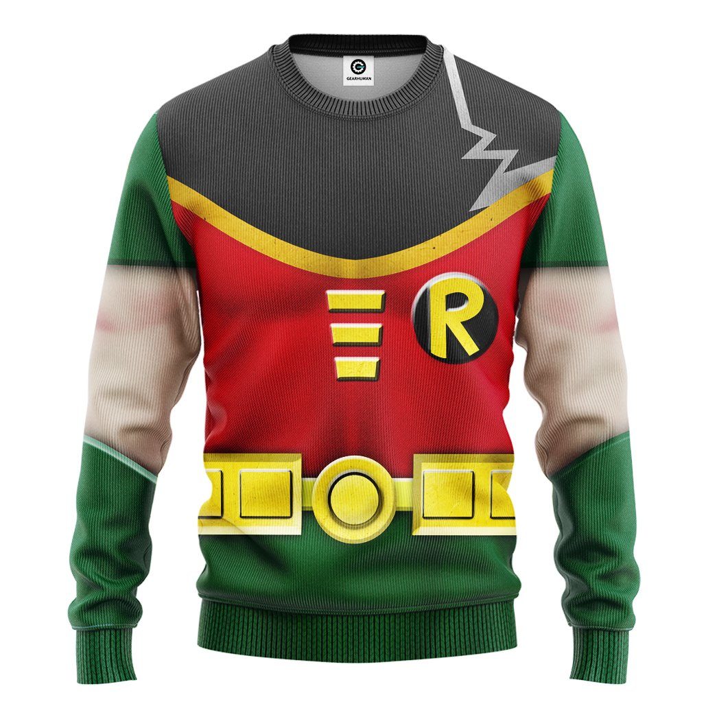 Teen Titan Robin Cosplay Costume Hoodie Sweatshirt T-Shirt Sweatpants Tracksuit - Stormmerch Exclusive
