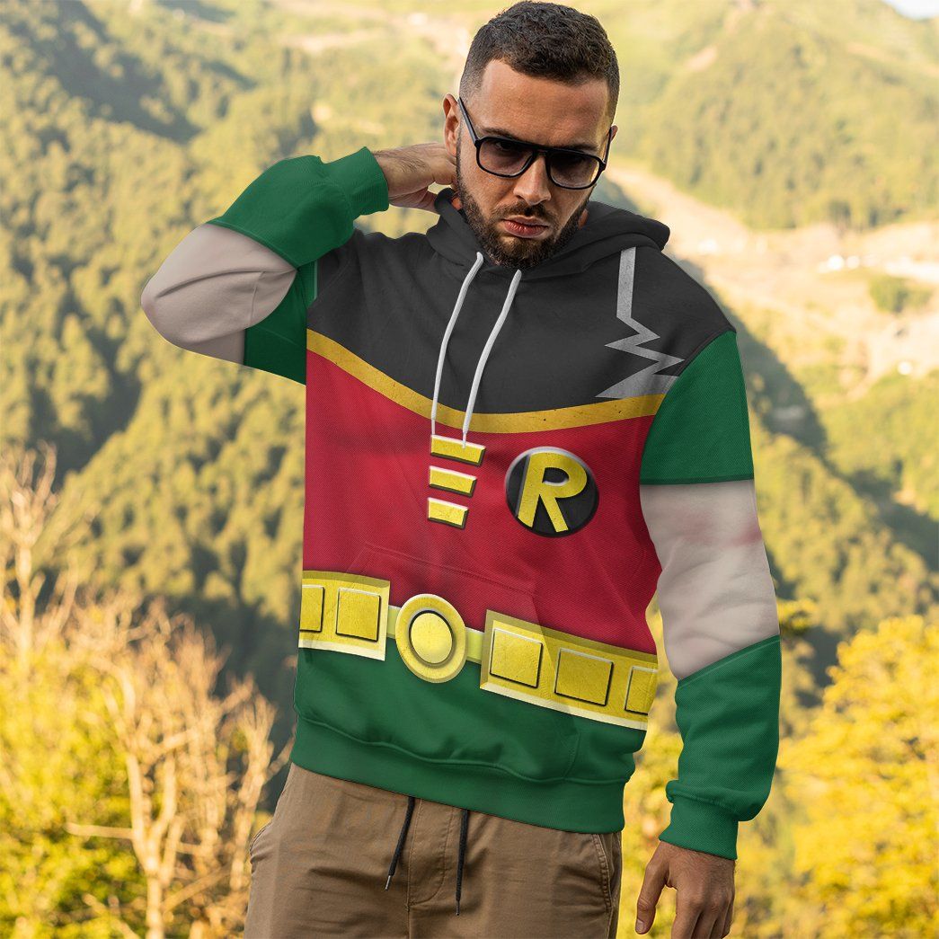 Teen Titan Robin Cosplay Costume Hoodie Sweatshirt T-Shirt Sweatpants Tracksuit - Stormmerch Exclusive