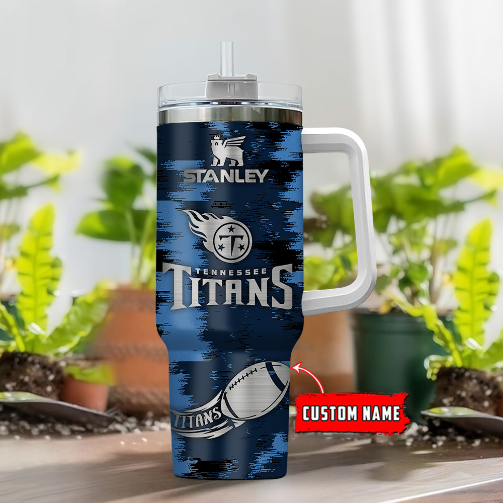 Tennessee Titans NFL Custom Stanley Cup 40 oz 30 oz Tumbler With Handle