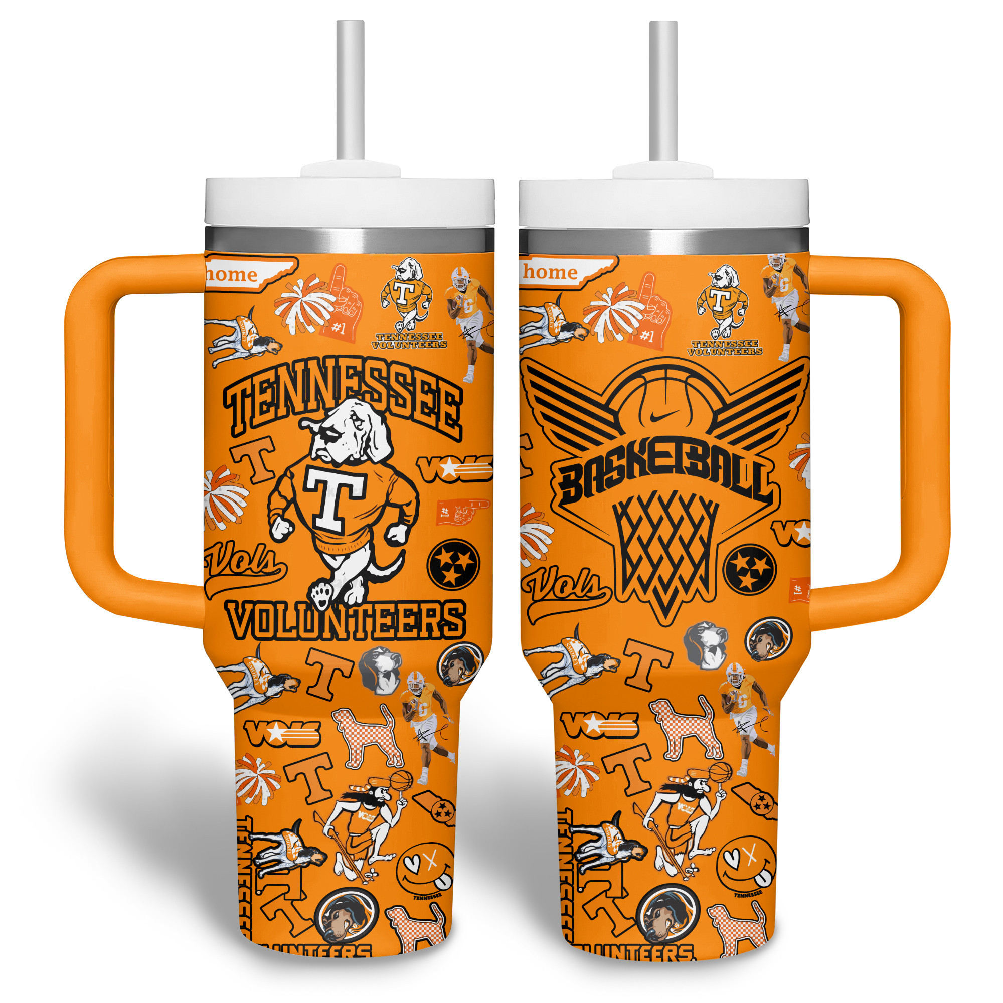 Tennessee Volunteers football NCAA Custom Stanley Cup 40 oz 30 oz Tumbler With Handle