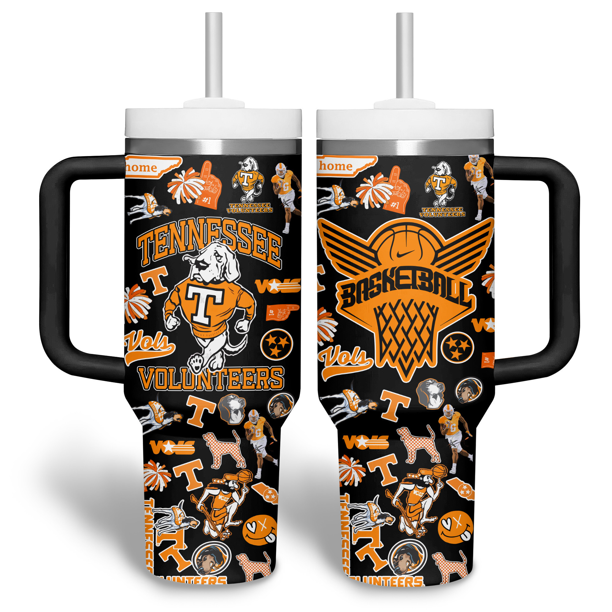 Tennessee Volunteers football NCAA Custom Stanley Cup 40 oz 30 oz Tumbler With Handle