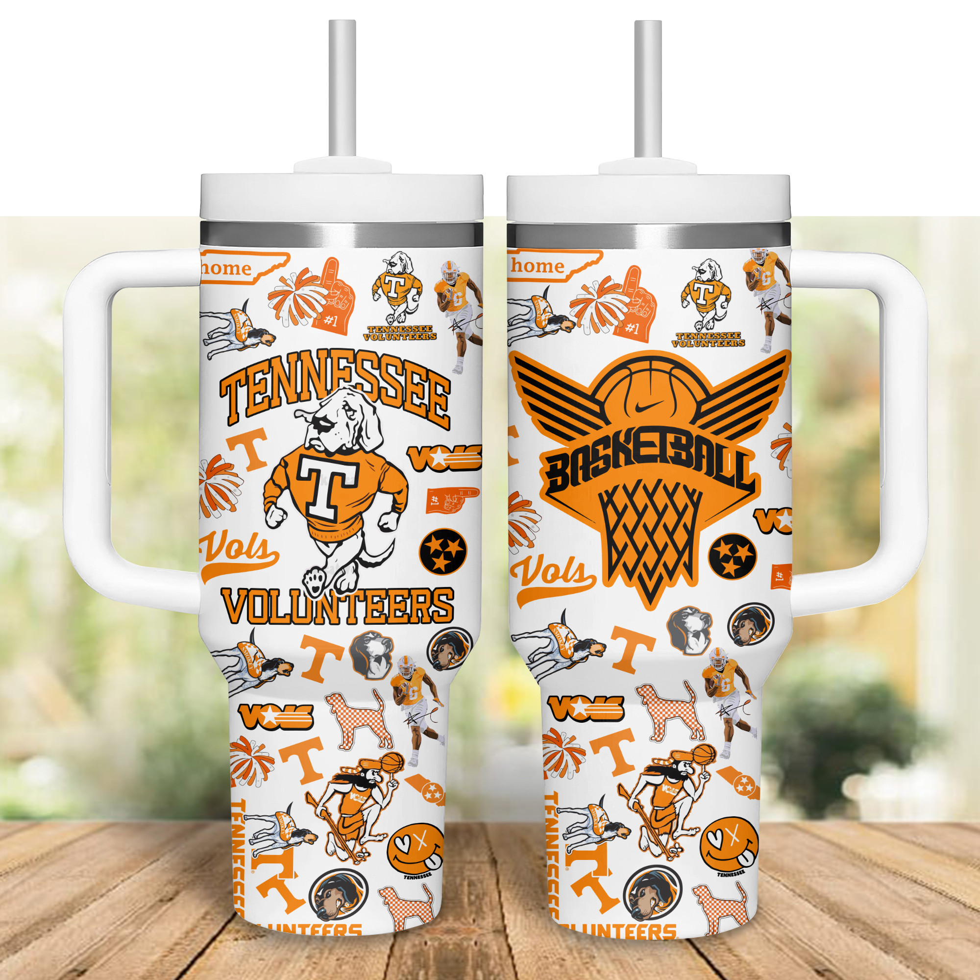 Tennessee Volunteers football NCAA Custom Stanley Cup 40 oz 30 oz Tumbler With Handle