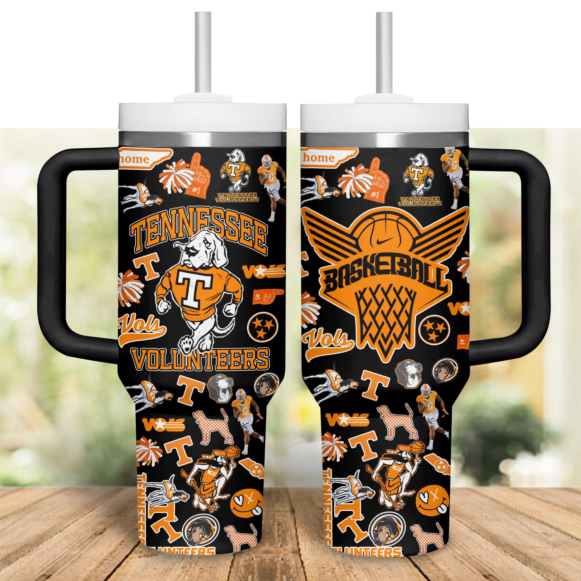 Tennessee Volunteers football NCAA Custom Stanley Cup 40 oz 30 oz Tumbler With Handle