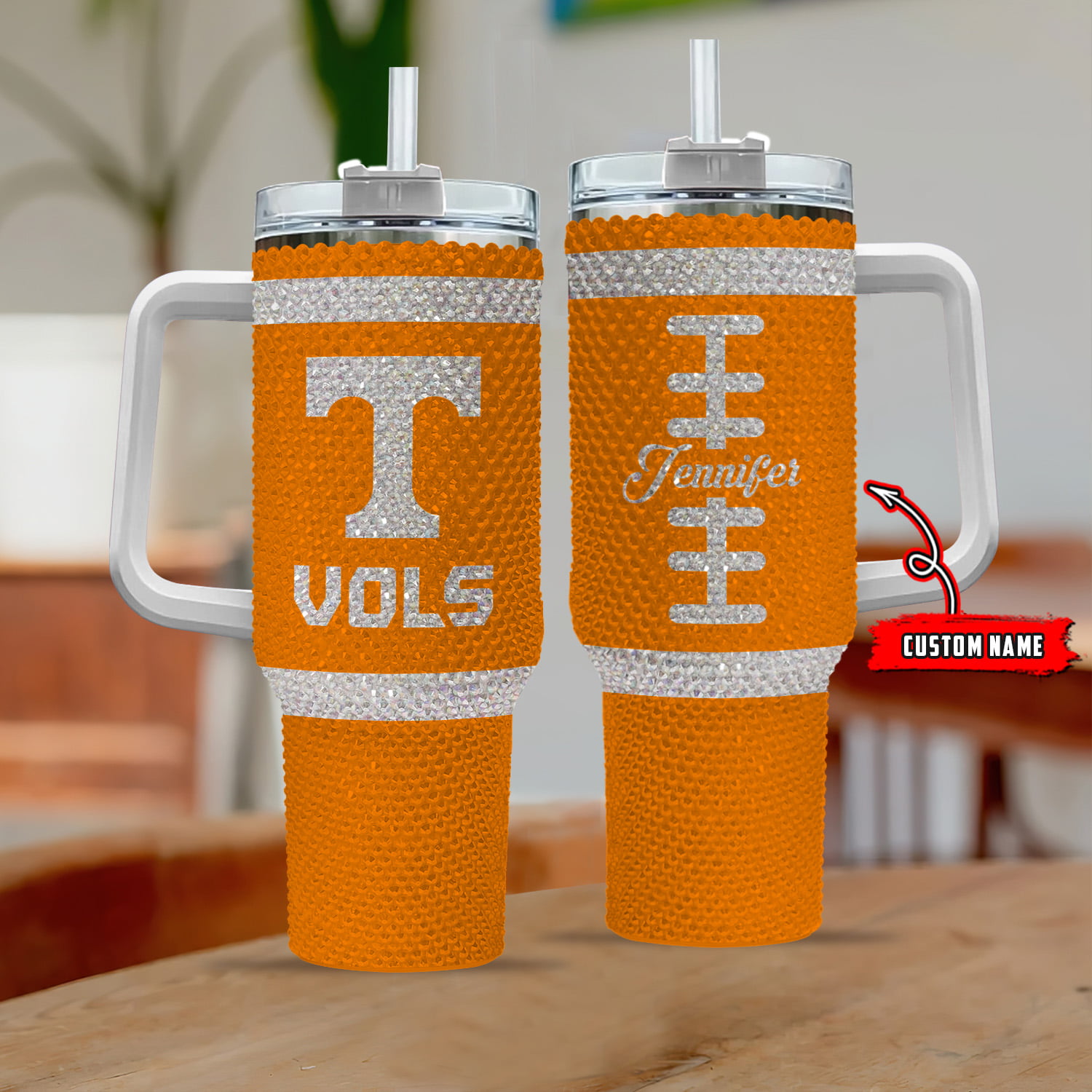 Tennessee Volunteers NCAA Custom Stanley Cup 40 oz 30 oz Tumbler With Handle