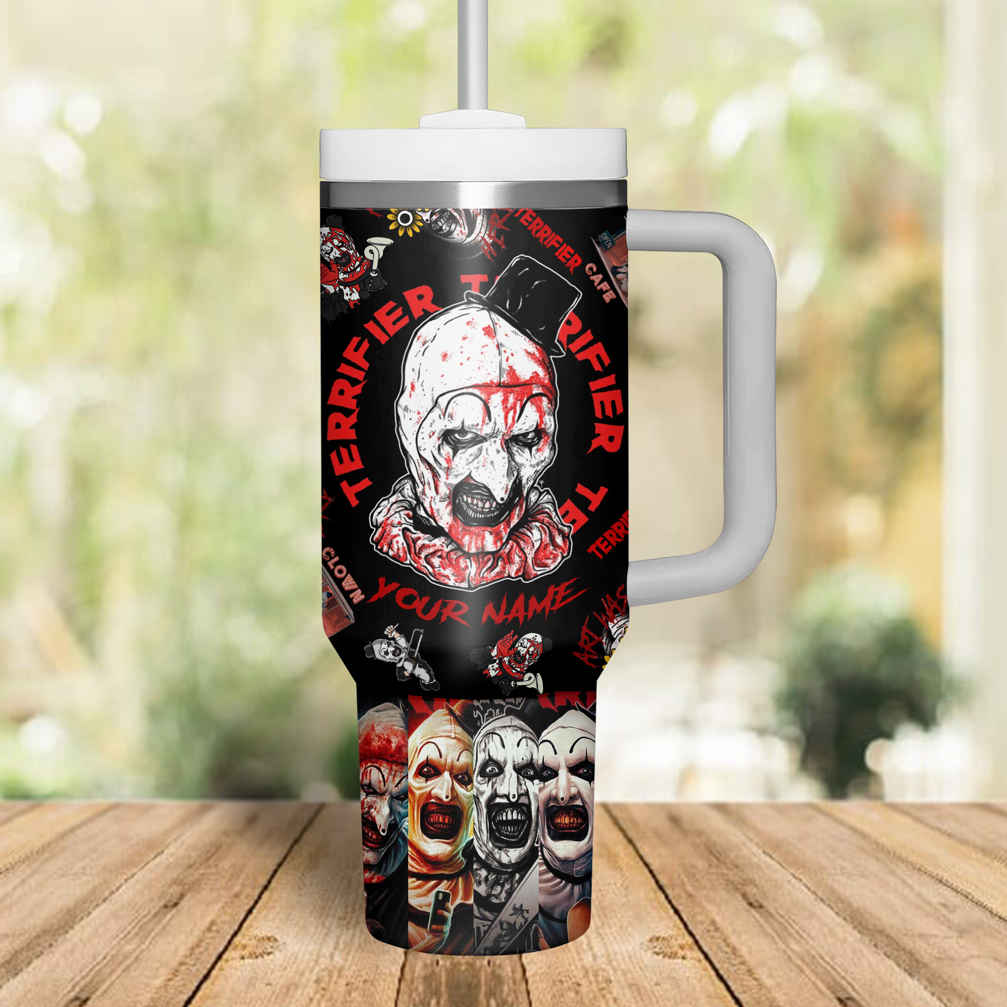 Terrifier Movies Custom Stanley Cup 40 oz 30 oz Tumbler With Handle