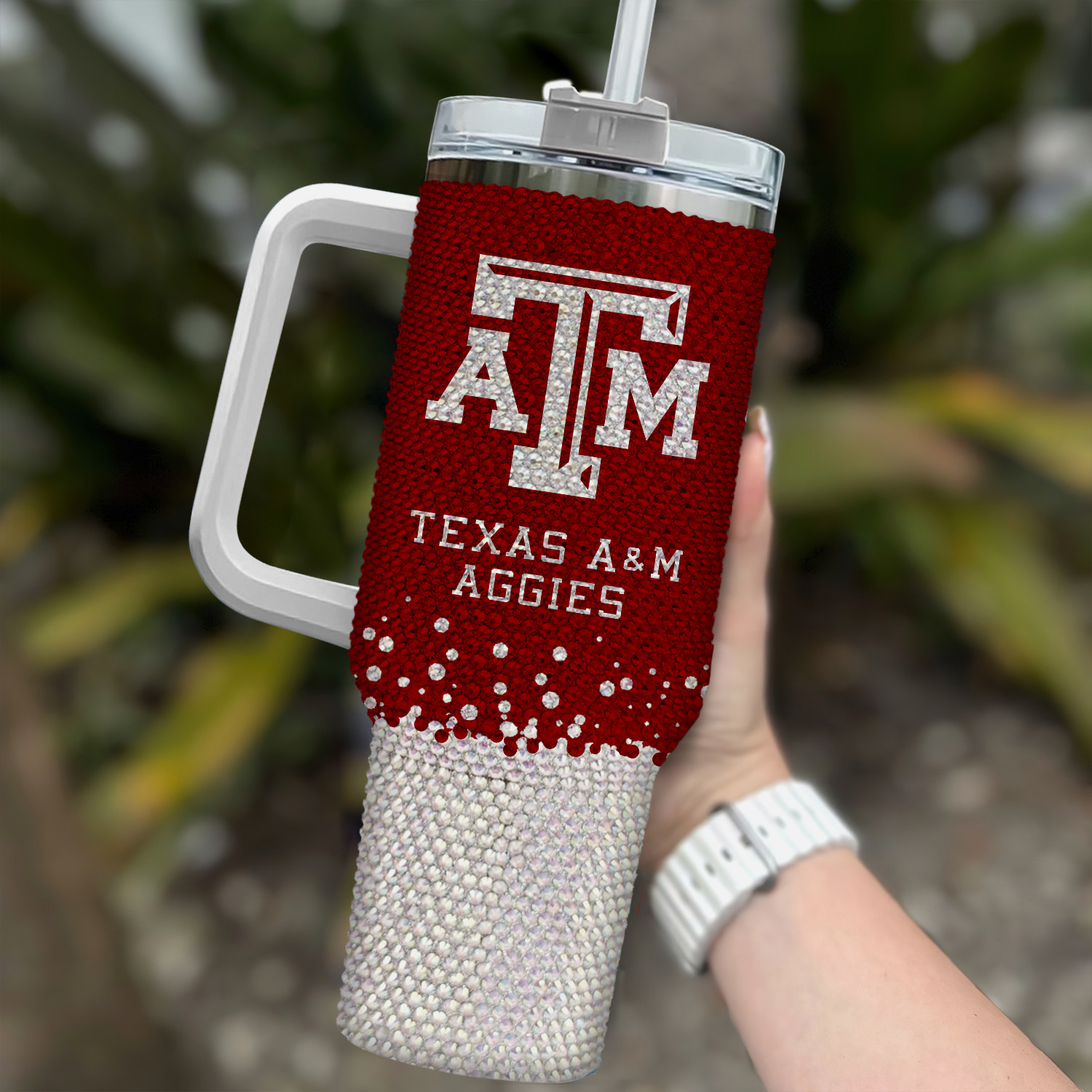 Texas A & Aggies NCAA Custom Stanley Cup 40 oz 30 oz Tumbler With Handle