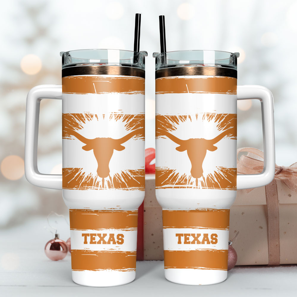 Texas Longhorns Football NCAA Sport Custom Stanley Cup 40 oz 30 oz Tumbler With Handle