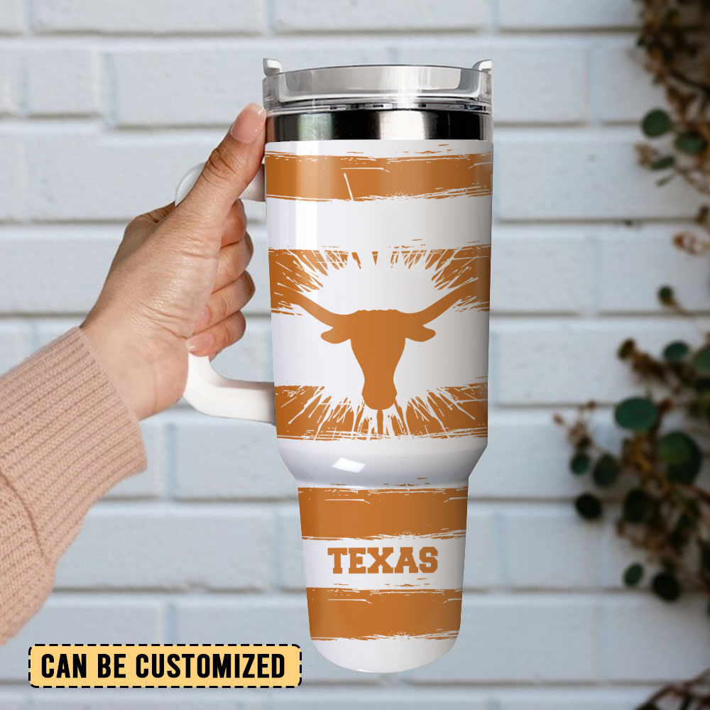 Texas Longhorns Football NCAA Sport Custom Stanley Cup 40 oz 30 oz Tumbler With Handle