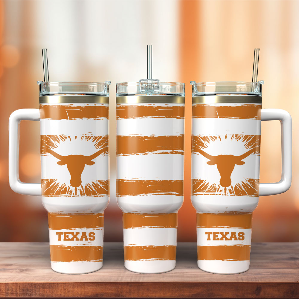 Texas Longhorns Football NCAA Sport Custom Stanley Cup 40 oz 30 oz Tumbler With Handle