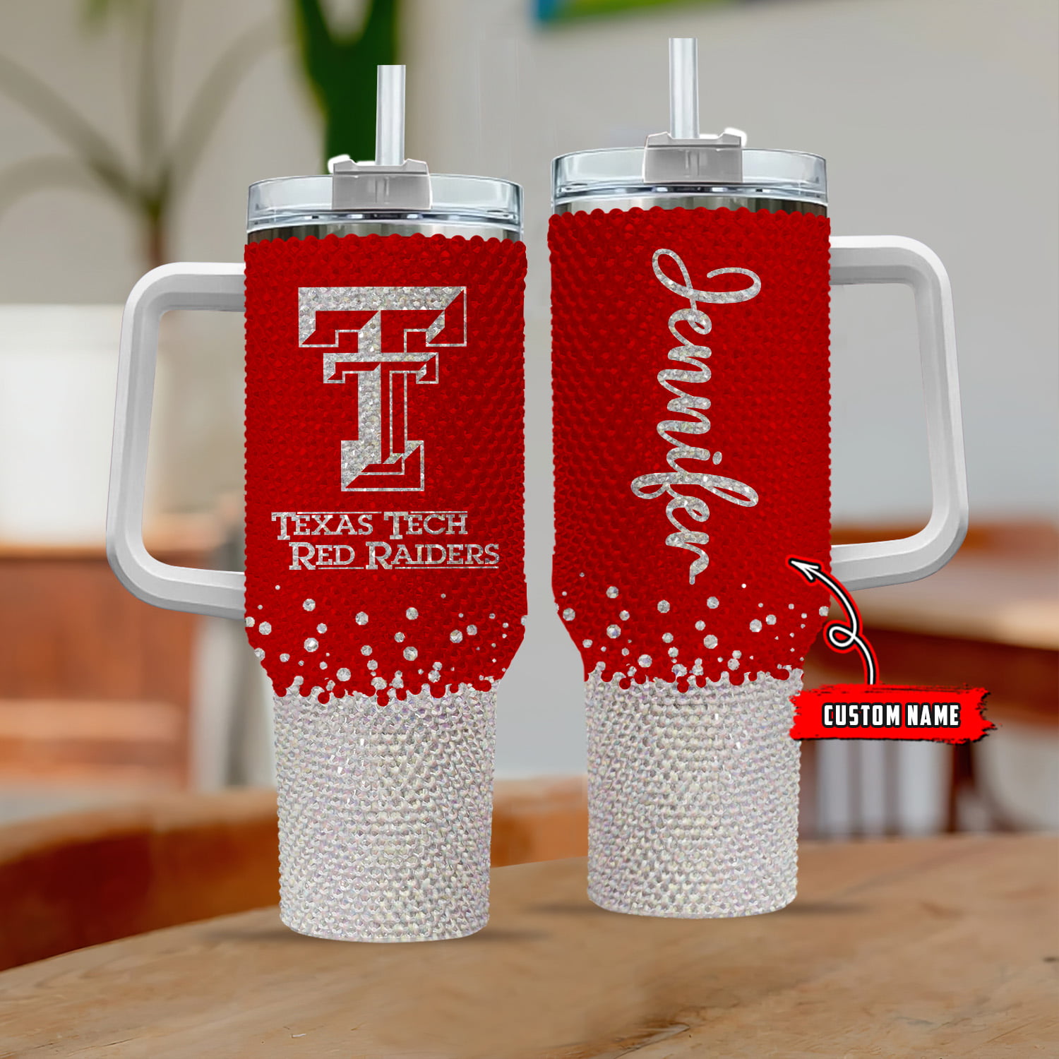 Texas Tech Red Raiders NCAA Custom Stanley Cup 40 oz 30 oz Tumbler With Handle