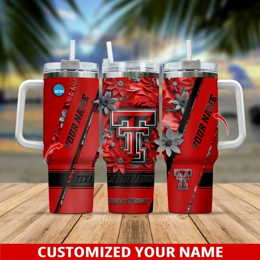 Texas Tech Red Raiders NCAA Custom Stanley Cup 40 oz 30 oz Tumbler With Handle