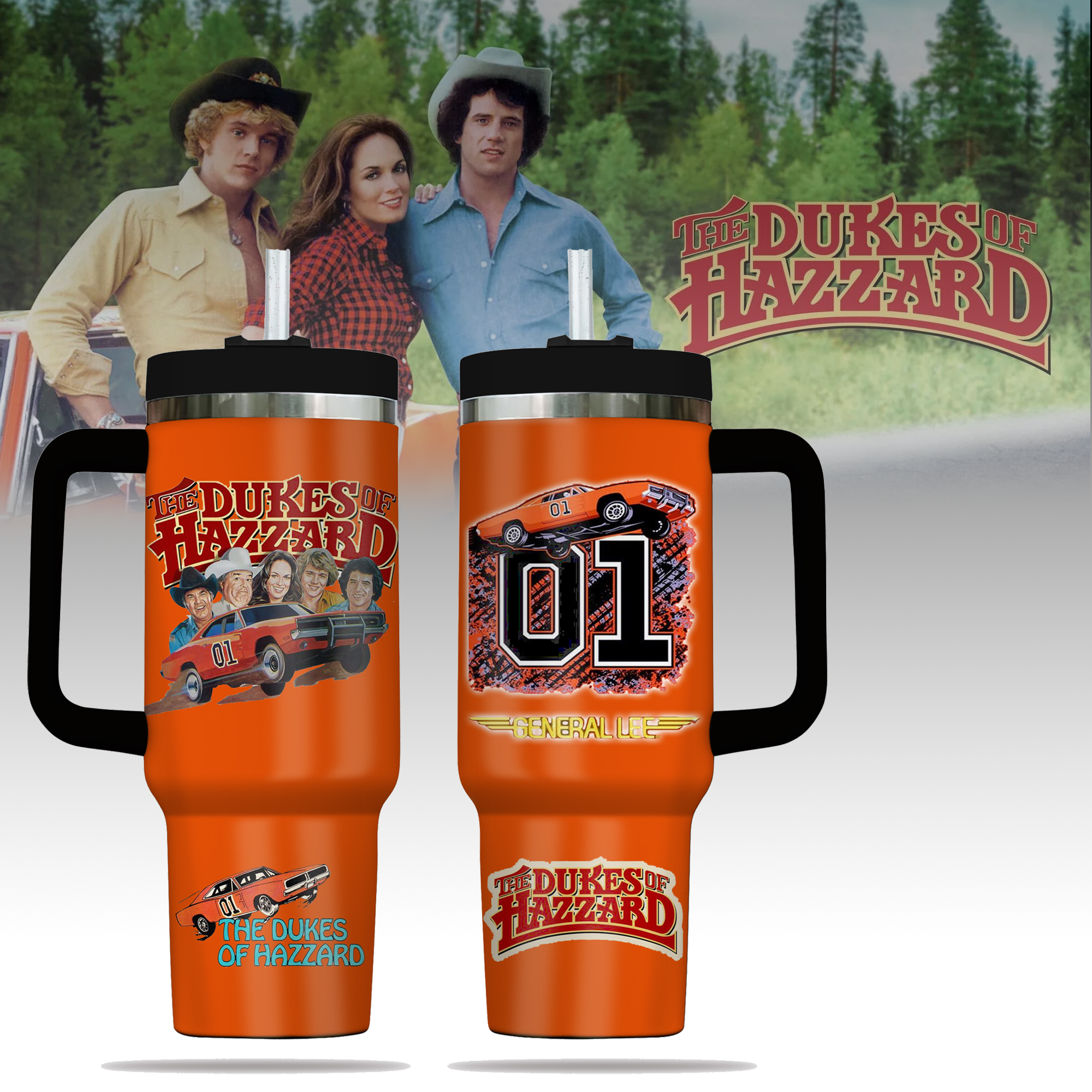 The Dukes Of Hazzard Movies Custom Stanley Cup 40 oz 30 oz Tumbler With Handle