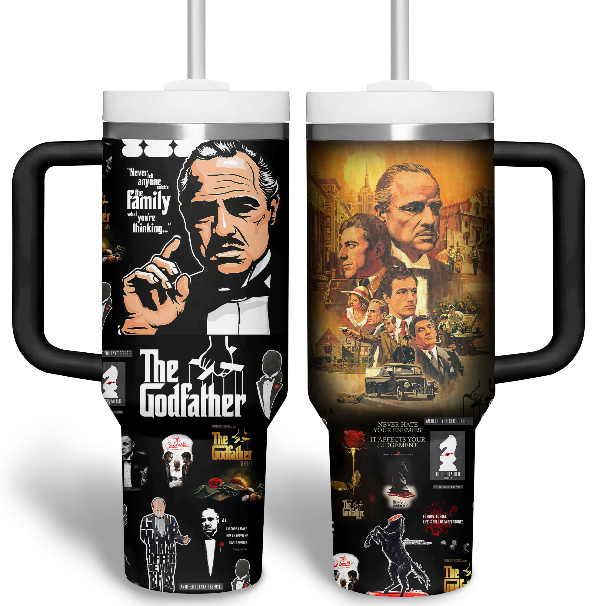 The Godfather Movies Custom Stanley Cup 40 oz 30 oz Tumbler With Handle