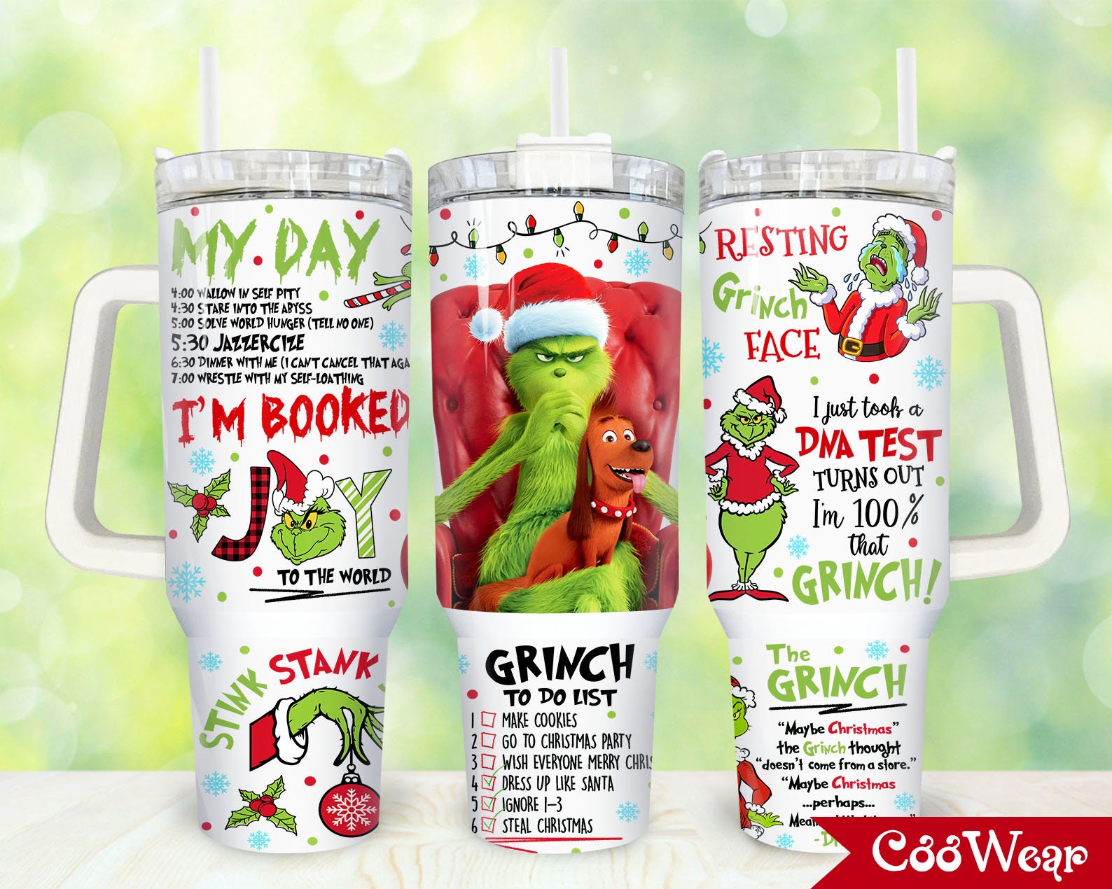 The Grinch Custom Stanley Cup 40 oz 30 oz Tumbler With Handle