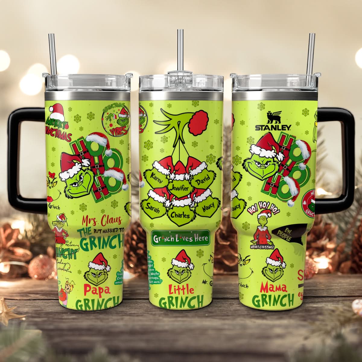 The Grinch Movies Christmas Custom Stanley Cup 40 oz 30 oz Tumbler With Handle