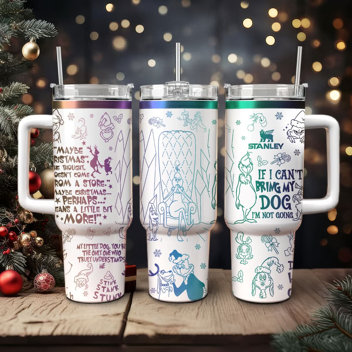 The Grinch Movies Christmas Custom Stanley Cup 40 oz 30 oz Tumbler With Handle