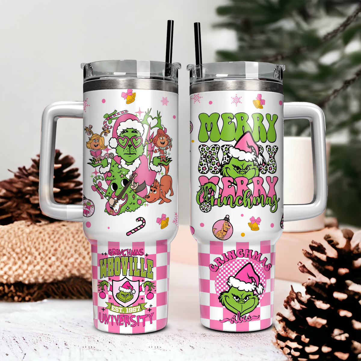 The Grinch Movies Christmas Custom Stanley Cup 40 oz 30 oz Tumbler With Handle