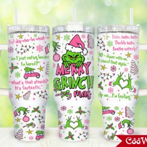 The Grinch Movies Custom Stanley Cup 40 oz 30 oz Tumbler With Handle