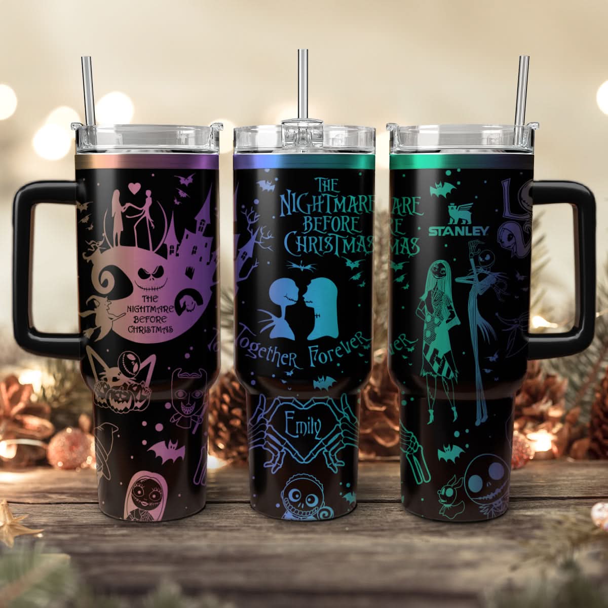 The Nightmare Before Christmas Movies Custom Stanley Cup 40 oz 30 oz Tumbler With Handle