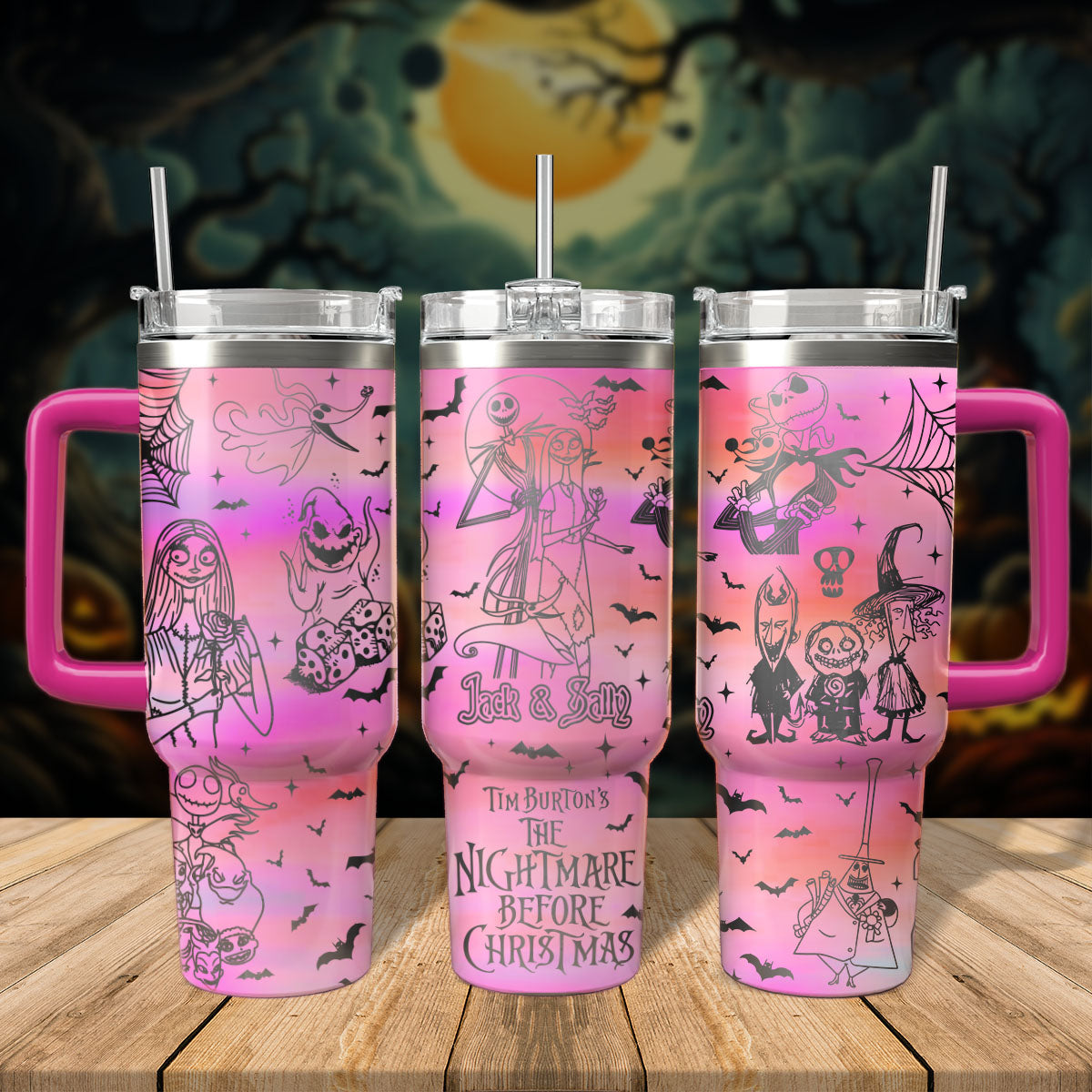 The Nightmare Before Christmas Movies Custom Stanley Cup 40 oz 30 oz Tumbler With Handle