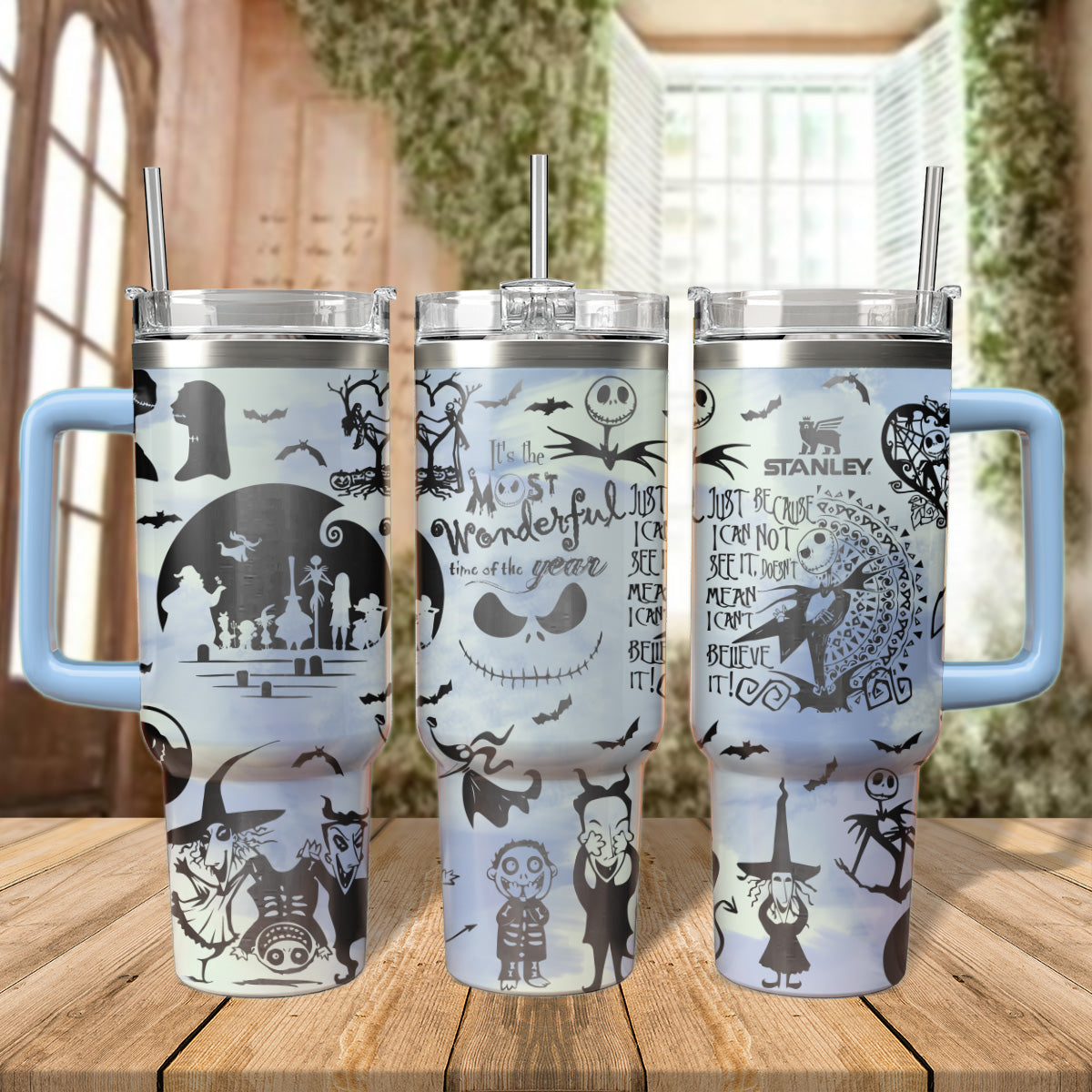 The Nightmare Before Christmas Movies Custom Stanley Cup 40 oz 30 oz Tumbler With Handle