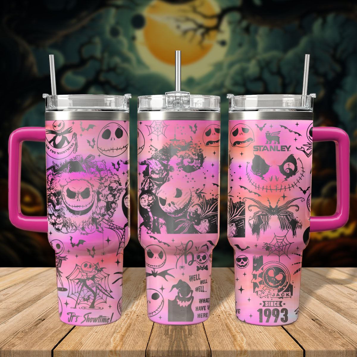 The Nightmare Before Christmas Movies Custom Stanley Cup 40 oz 30 oz Tumbler With Handle