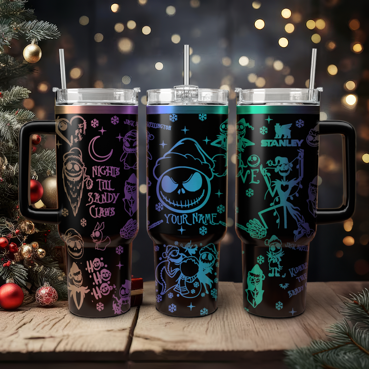 The Nightmare Before Christmas Movies Custom Stanley Cup 40 oz 30 oz Tumbler With Handle