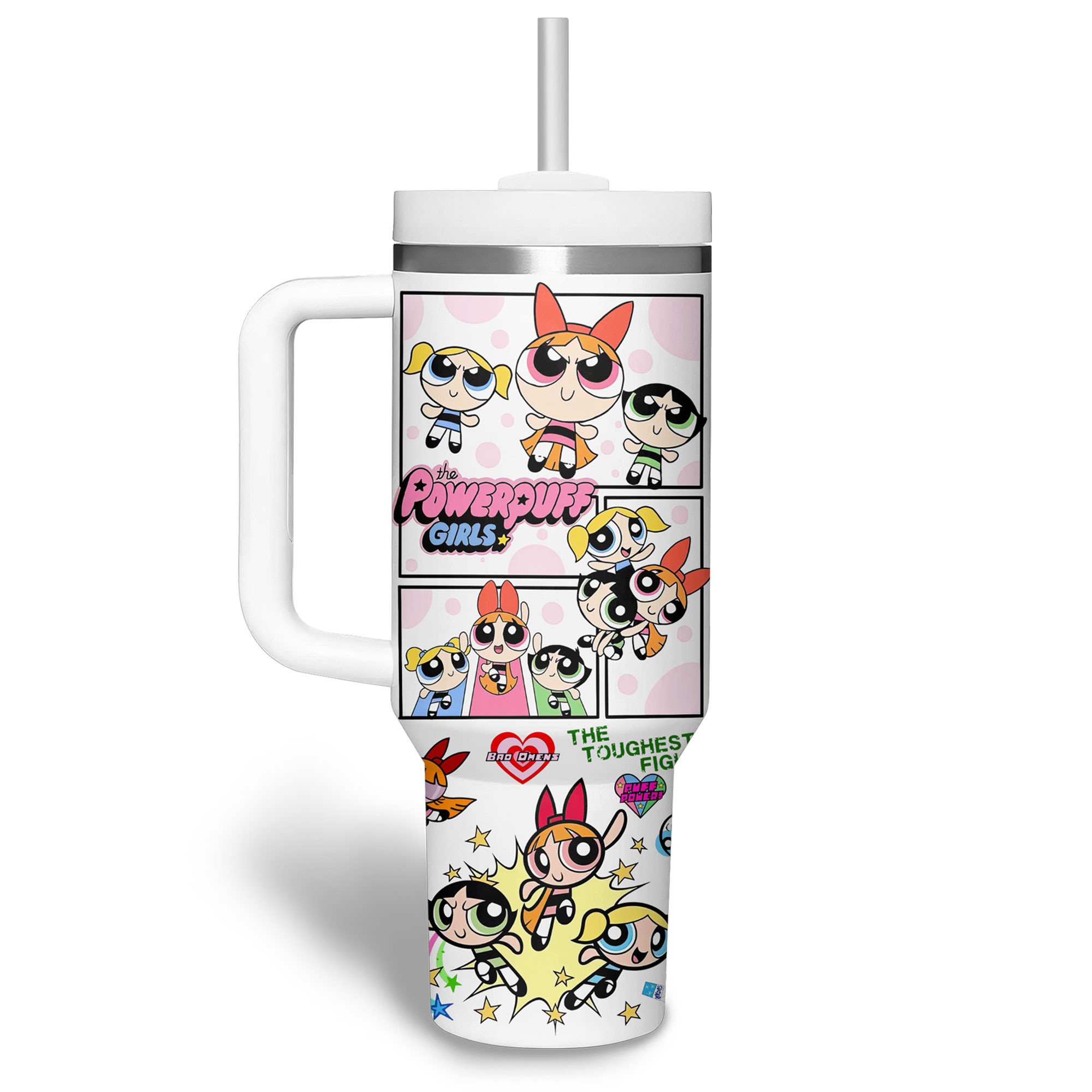 The Powerpuff Girls Cartoon Custom Stanley Cup 40 oz 30 oz Tumbler With Handle