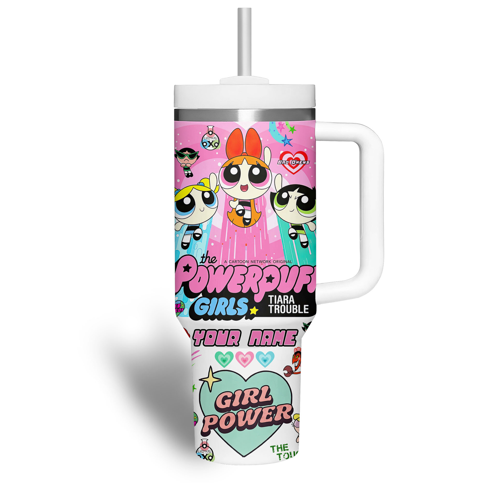The Powerpuff Girls Cartoon Custom Stanley Cup 40 oz 30 oz Tumbler With Handle