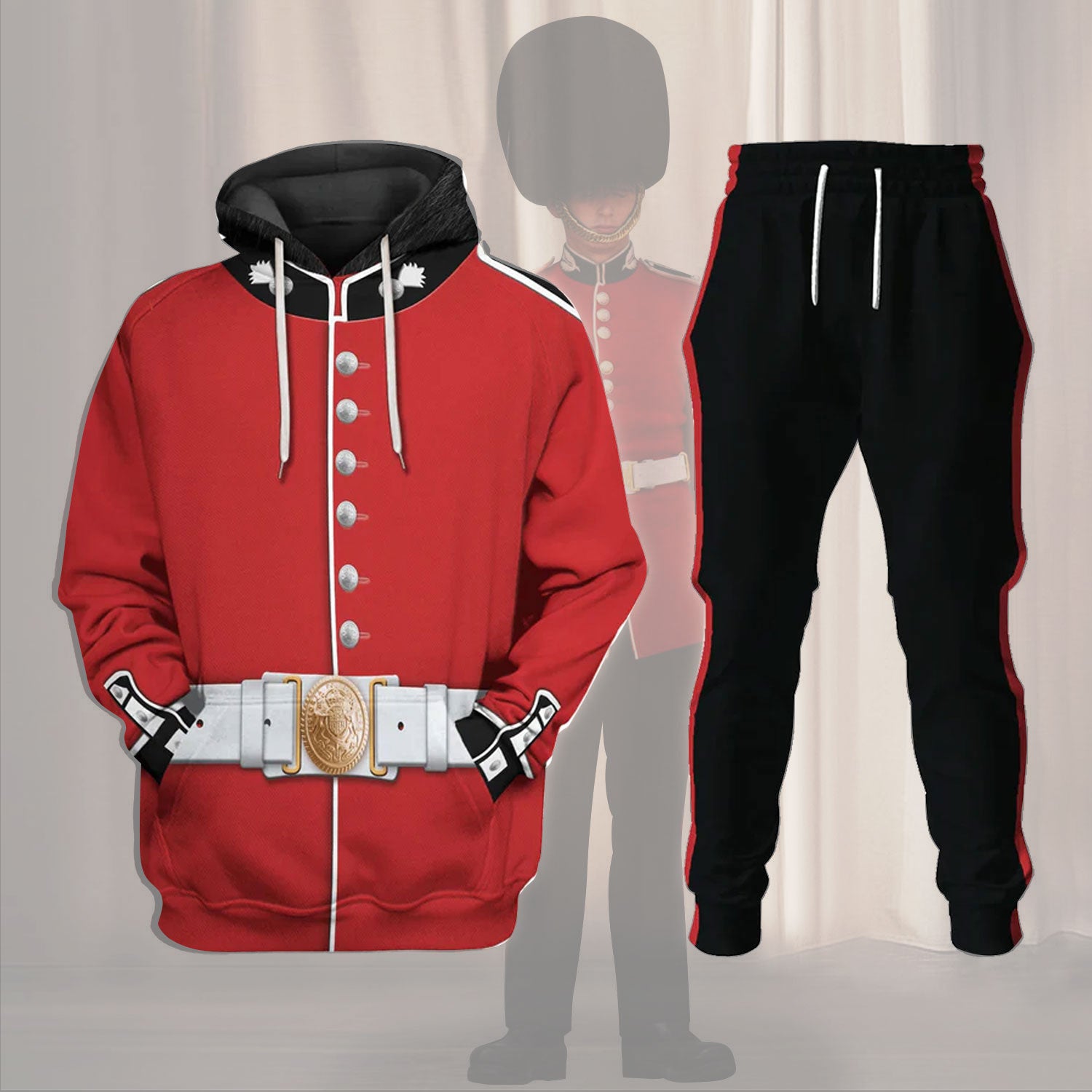 The Queen Guards United Kingdom Costume Hoodie Sweatshirt T-Shirt Sweatpants Tracksuit - Stormmerch Exclusive