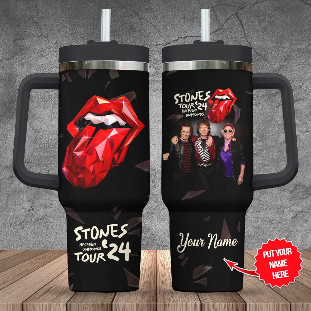 The Rolling Stones Music Custom Stanley Cup 40 oz 30 oz Tumbler With Handle