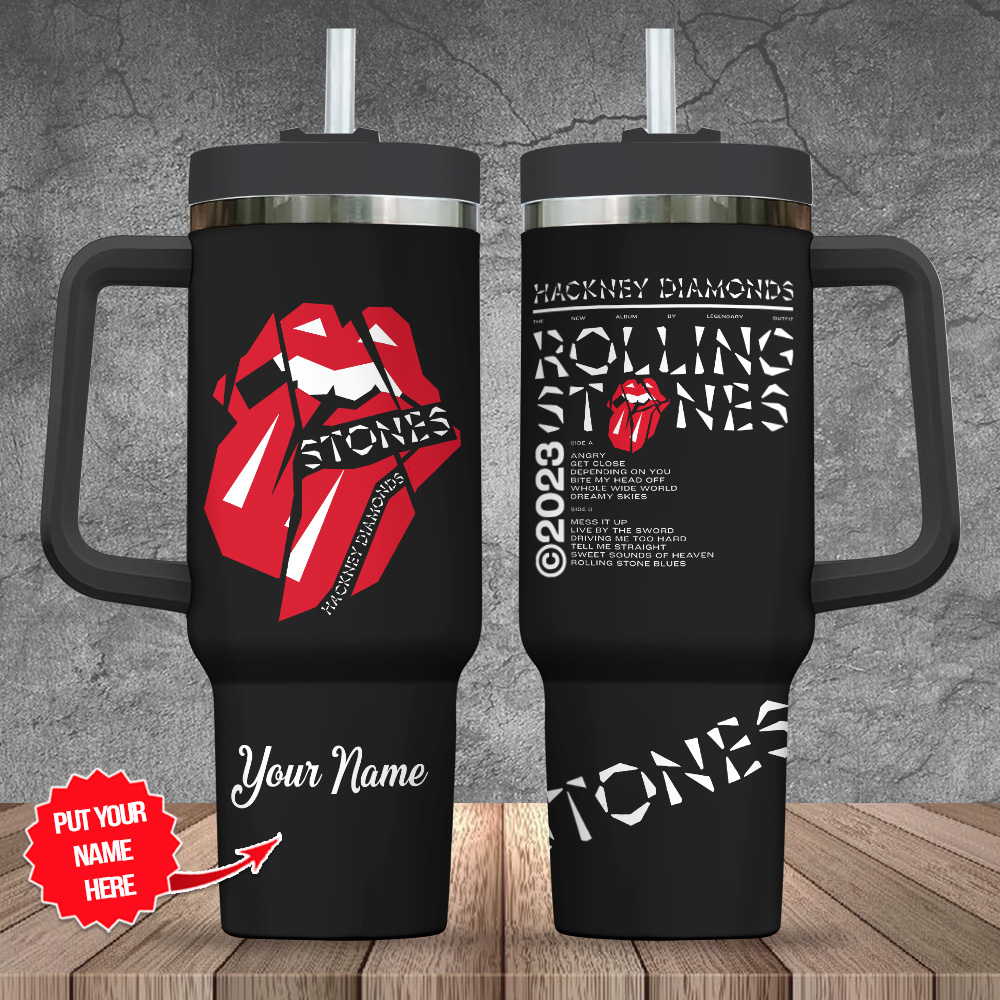 The Rolling Stones Music Custom Stanley Cup 40 oz 30 oz Tumbler With Handle