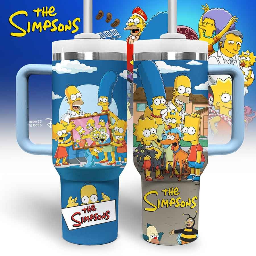 The Simpsons TV Series Custom Stanley Cup 40 oz 30 oz Tumbler With Handle