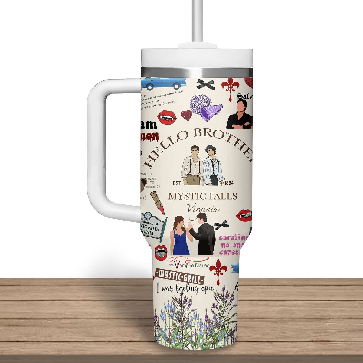 The Vampire Diaries TV Series Custom Stanley Cup 40 oz 30 oz Tumbler With Handle