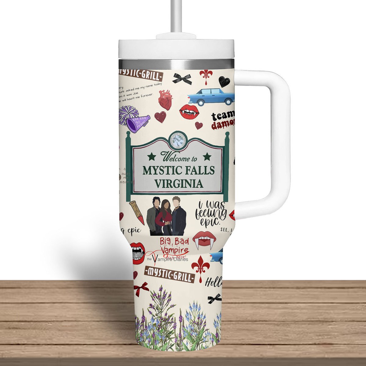 The Vampire Diaries TV Series Custom Stanley Cup 40 oz 30 oz Tumbler With Handle