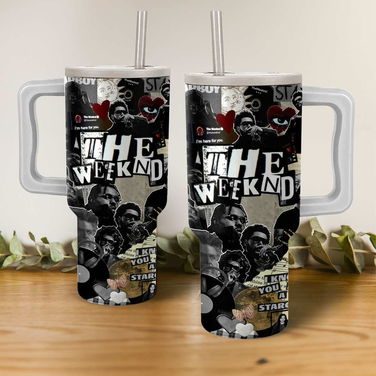The Weeknd Music Custom Stanley Cup 40 oz 30 oz Tumbler With Handle