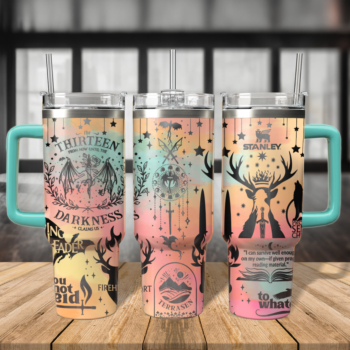 Throne Of Glass Book Custom Stanley Cup 40 oz 30 oz Tumbler With Handle