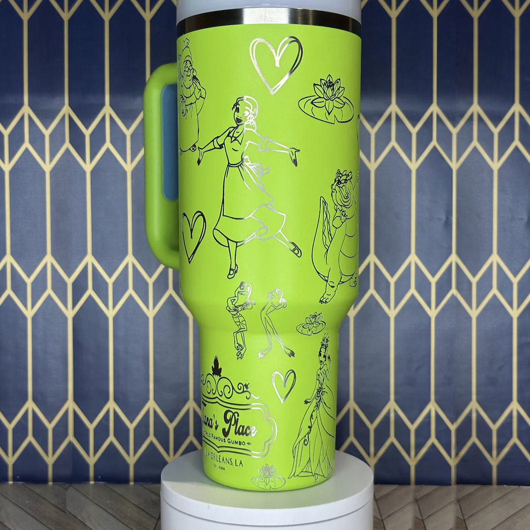 Tiana The Princess And The Frog Disney Cartoon Custom Stanley Cup 40 oz 30 oz Tumbler With Handle