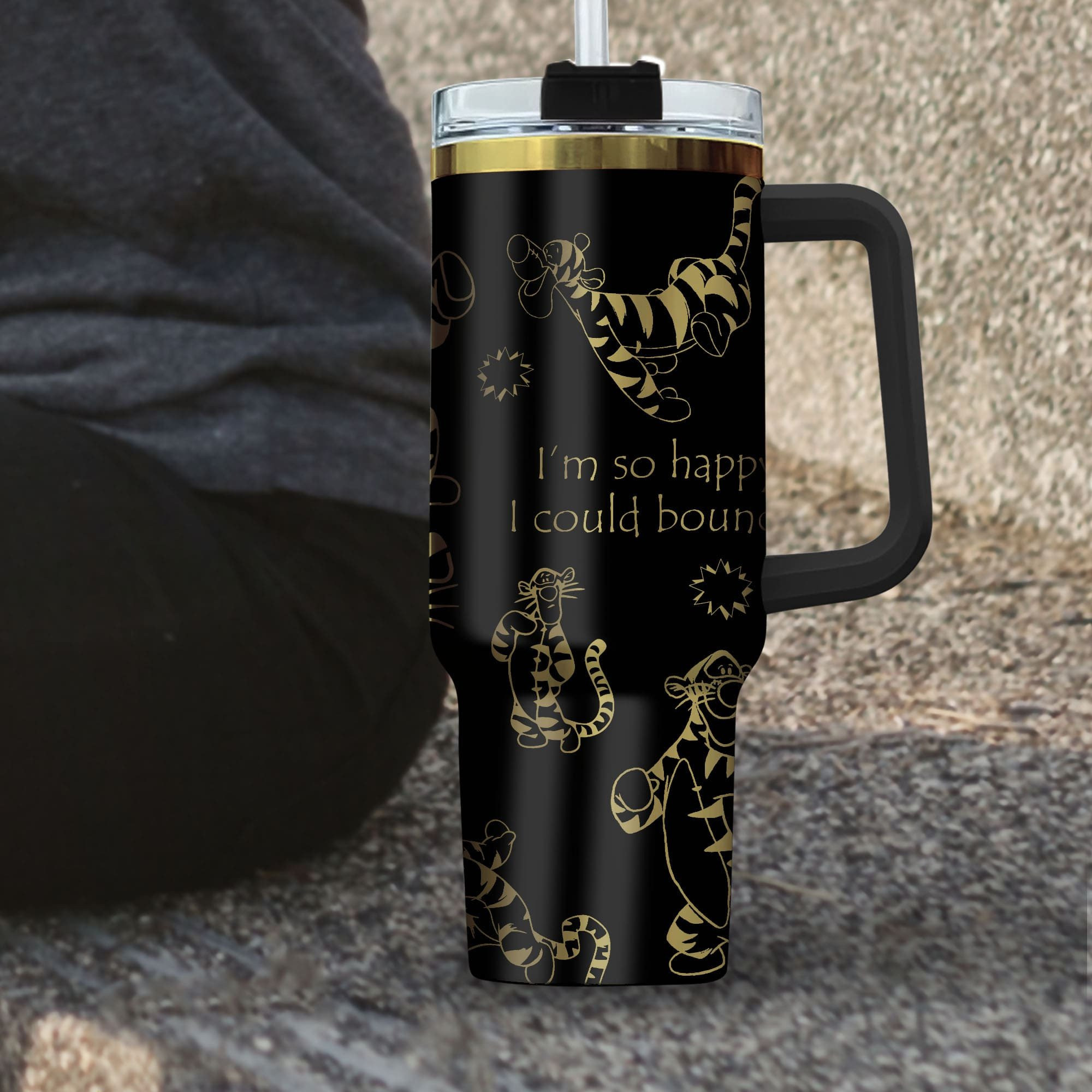 Tigger Cartoon Custom Stanley Cup 40 oz 30 oz Tumbler With Handle