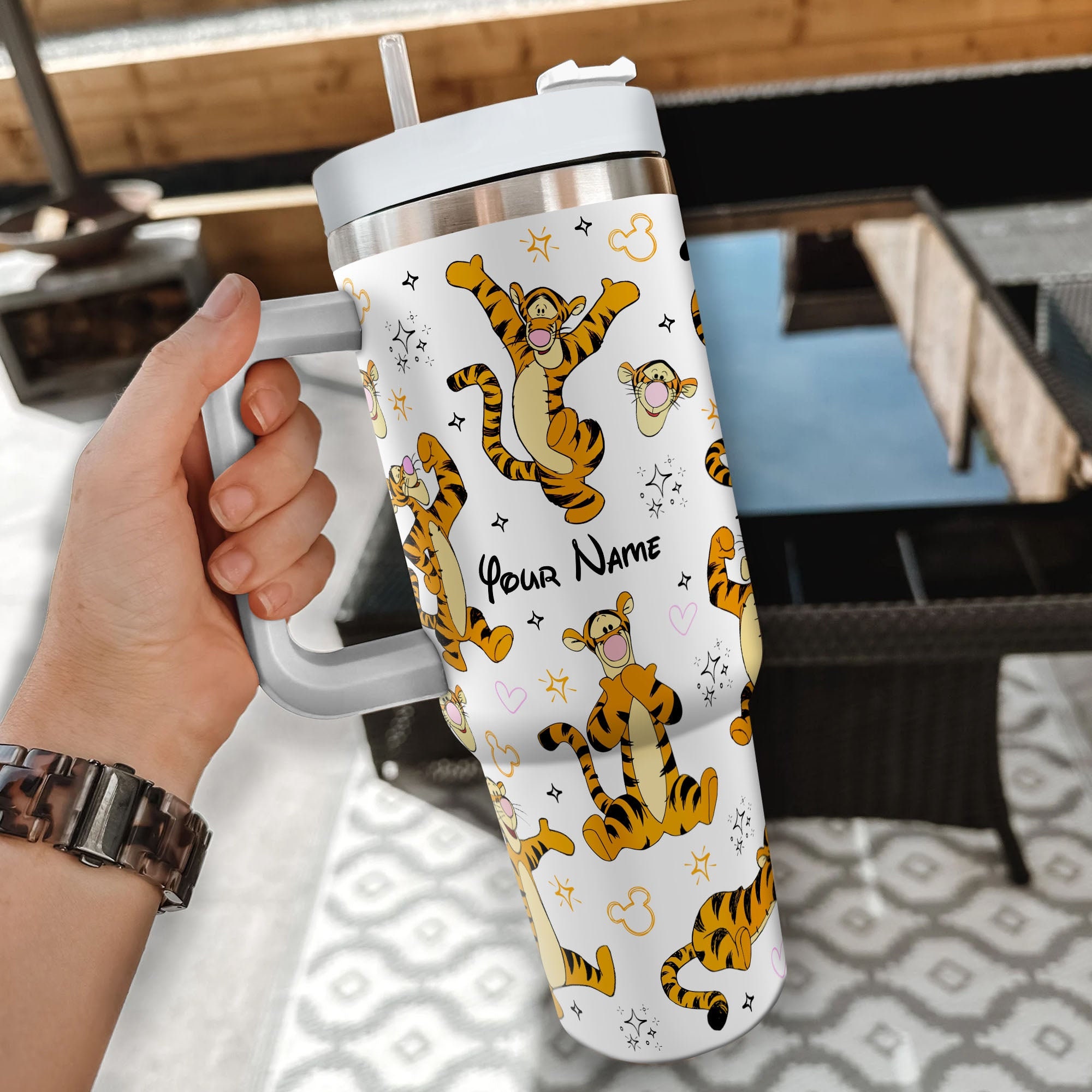 Tigger Winnie The Pooh Disney Cartoon Custom Stanley Cup 40 oz 30 oz Tumbler With Handle