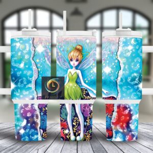 Tinker Bell Disney Cartoon Custom Stanley Cup 40 oz 30 oz Tumbler With Handle