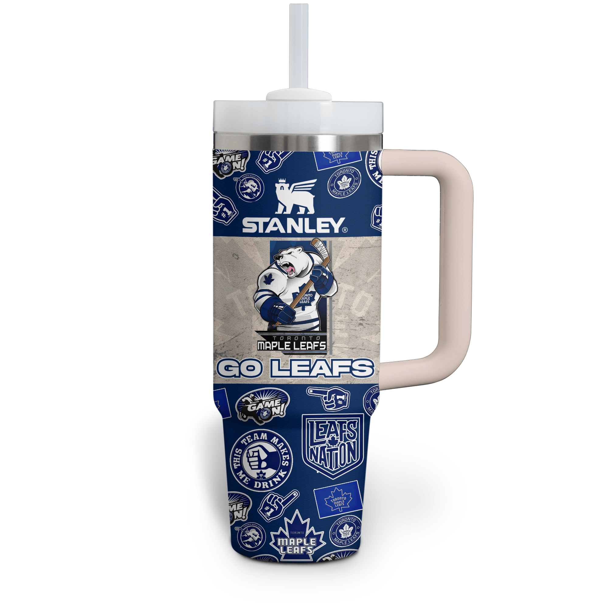 Toronto Maple Leafs NHL Custom Stanley Cup 40 oz 30 oz Tumbler With Handle