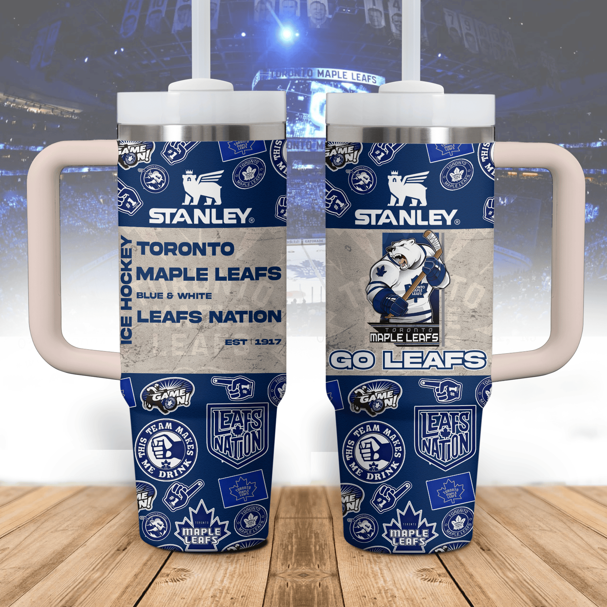 Toronto Maple Leafs NHLCustom Stanley Cup 40 oz 30 oz Tumbler With Handle