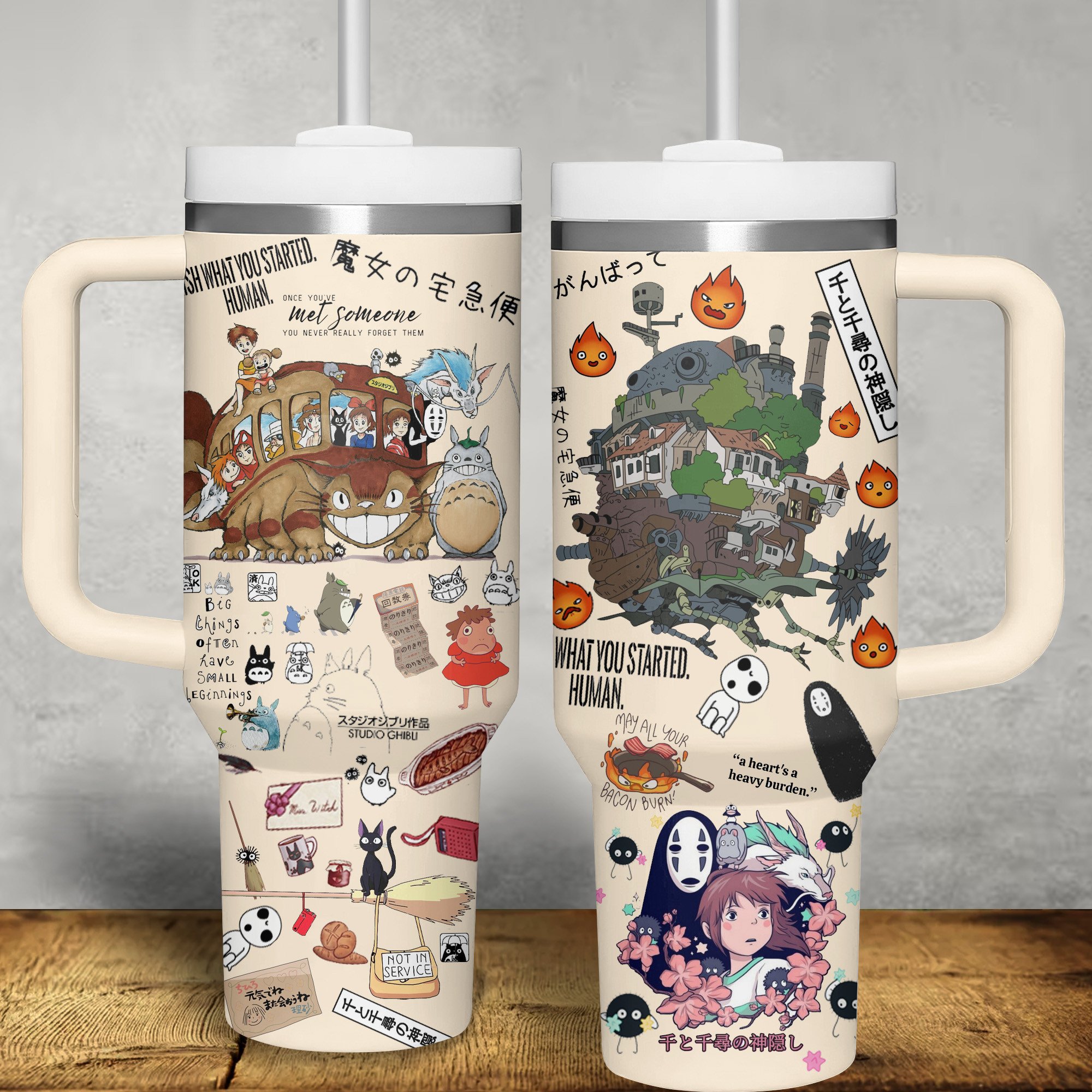 Totoro Cartoon Custom Stanley Cup 40 oz 30 oz Tumbler With Handle