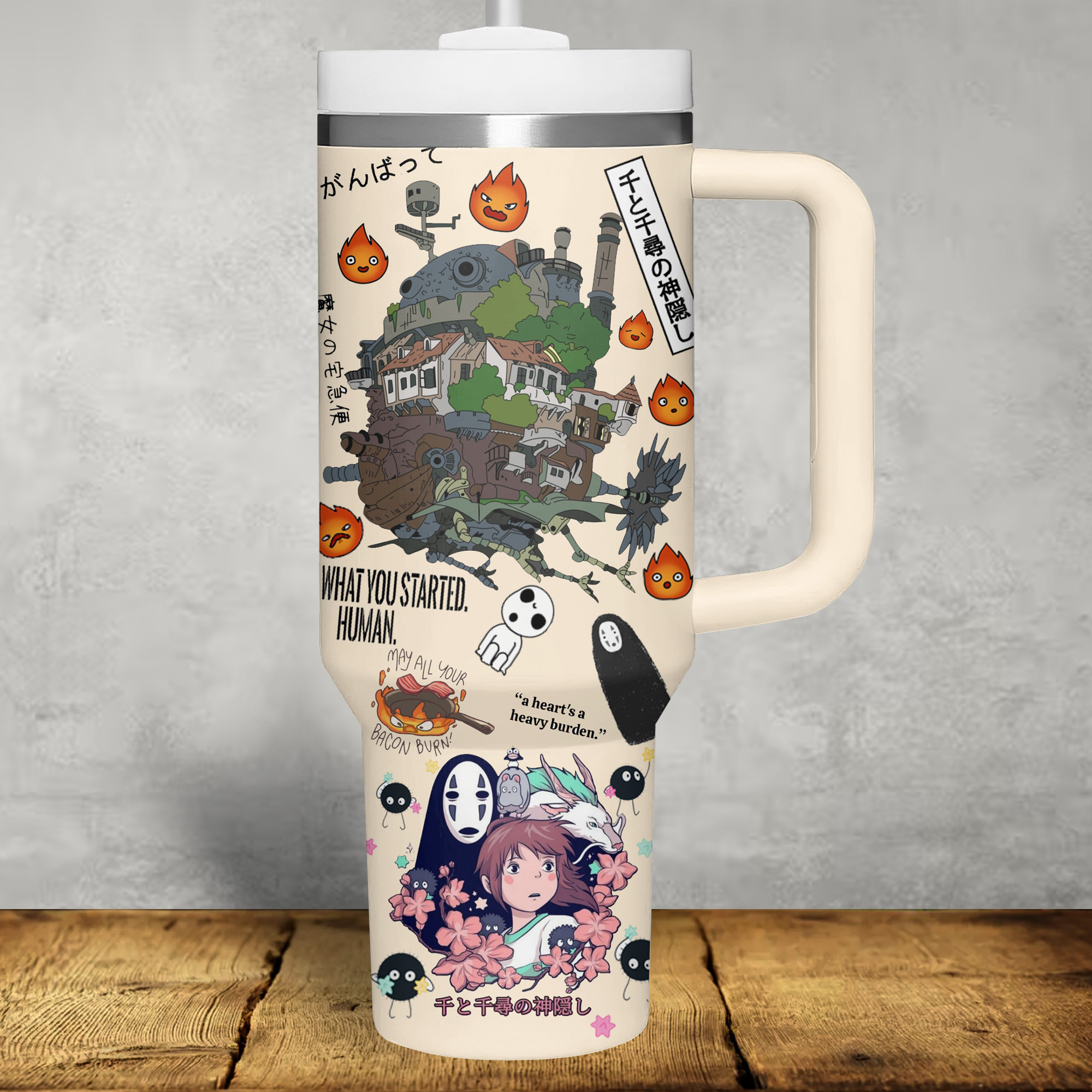 Totoro Cartoon Custom Stanley Cup 40 oz 30 oz Tumbler With Handle