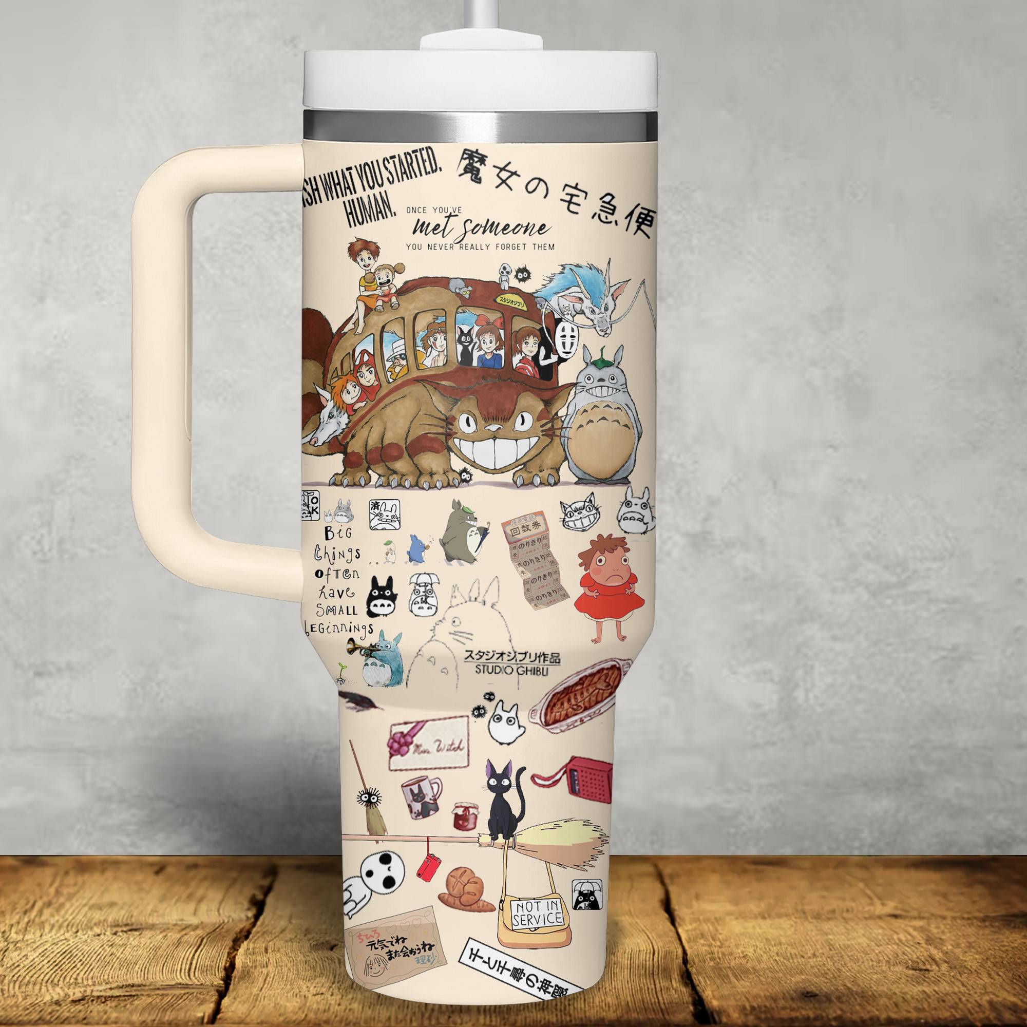 Totoro Cartoon Custom Stanley Cup 40 oz 30 oz Tumbler With Handle