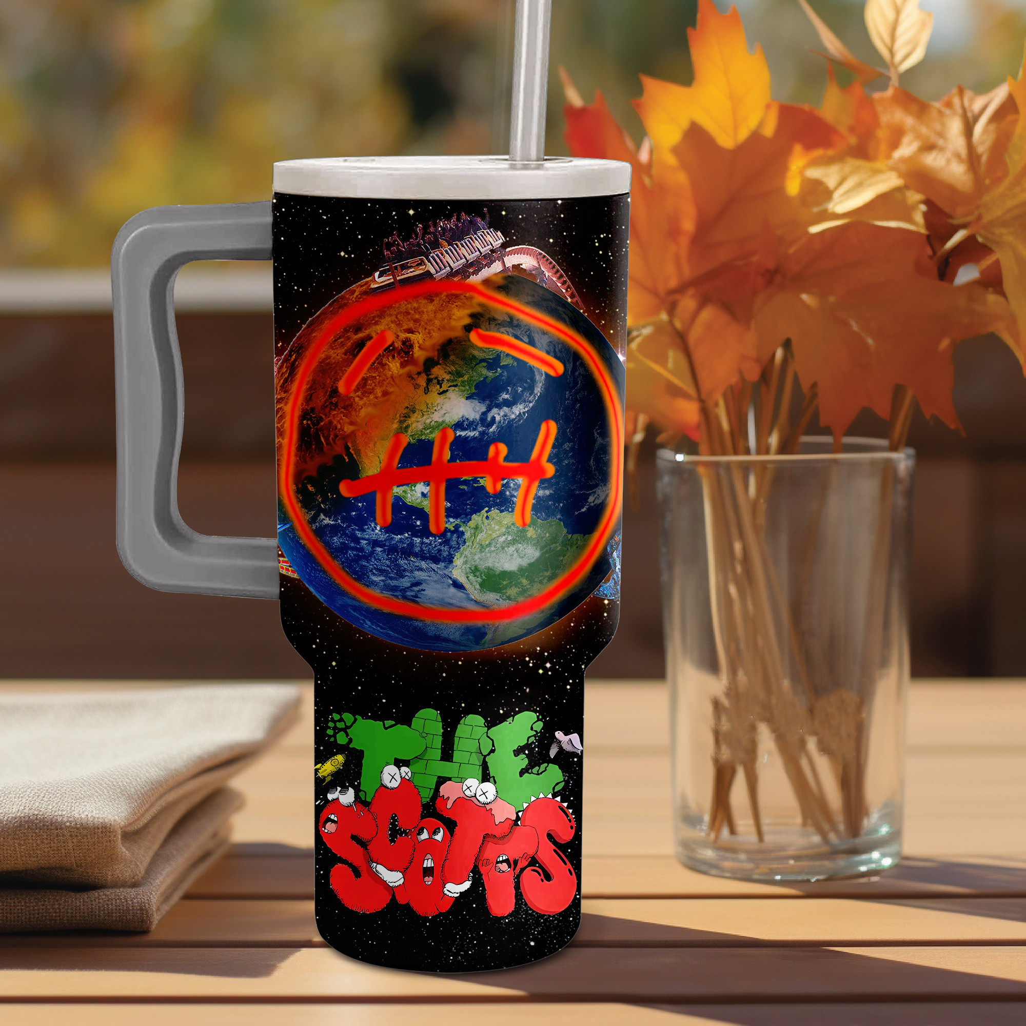 Travis Scott Music Custom Stanley Cup 40 oz 30 oz Tumbler With Handle