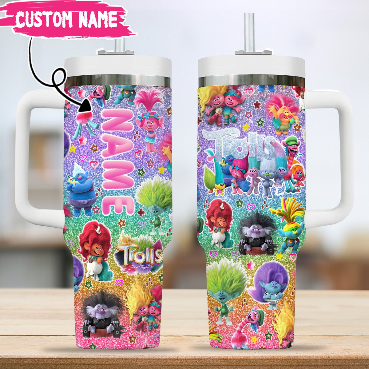 Trolls Movies Custom Stanley Cup 40 oz 30 oz Tumbler With Handle