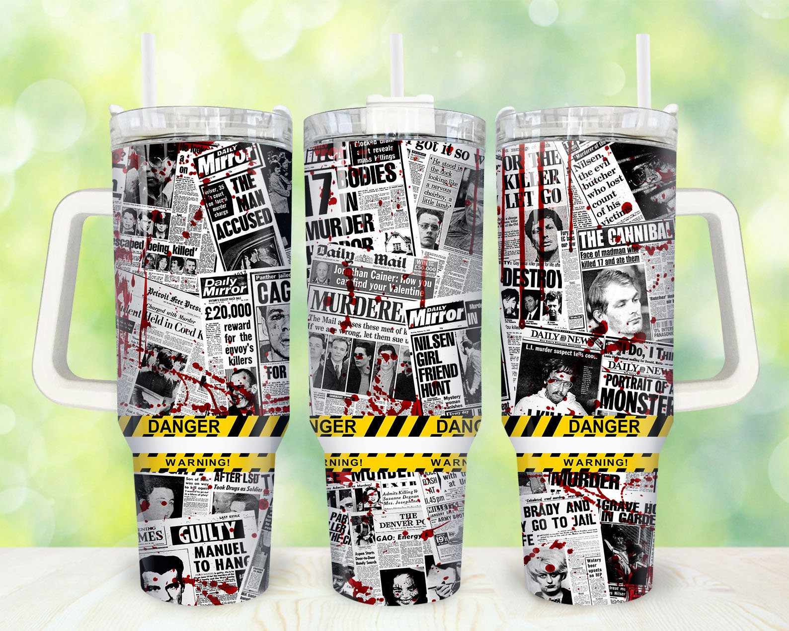 True Crime Custom Stanley Cup 40 oz 30 oz Tumbler With Handle