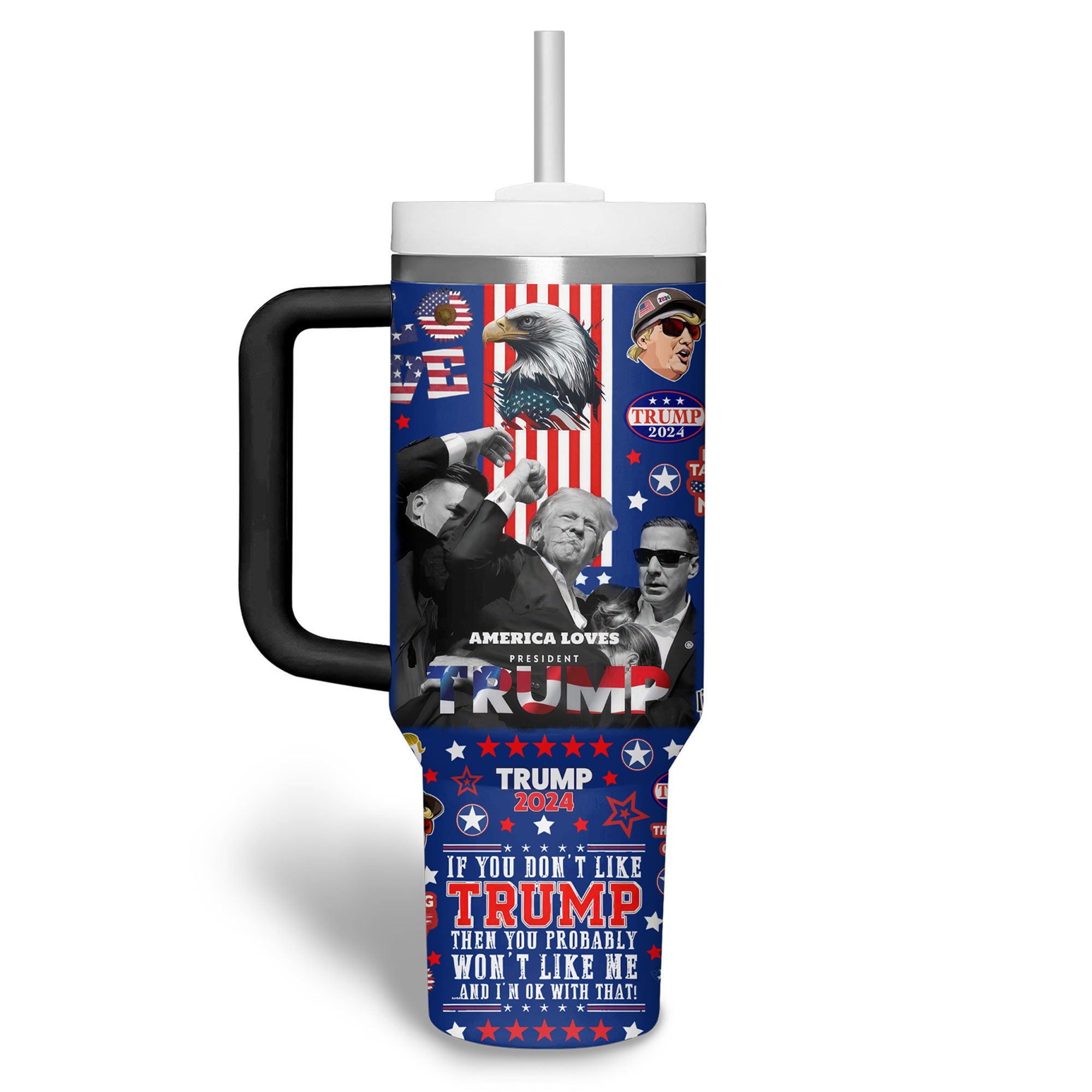 Trump Custom Stanley Cup 40 oz 30 oz Tumbler With Handle